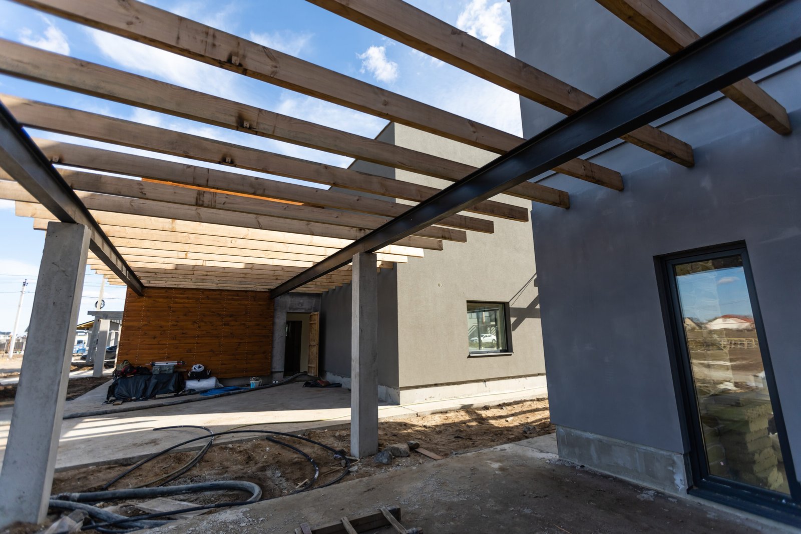 Building Construction Site in progress to new house.